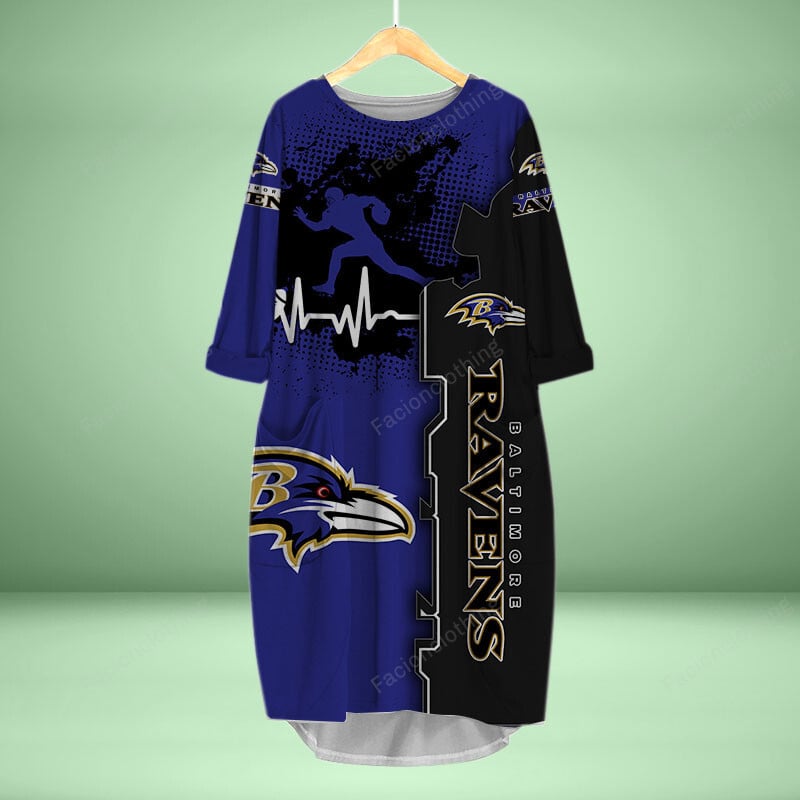 Sportswearmerch Baltimore Ravens NFL Personalized Pocket Dress For Fan