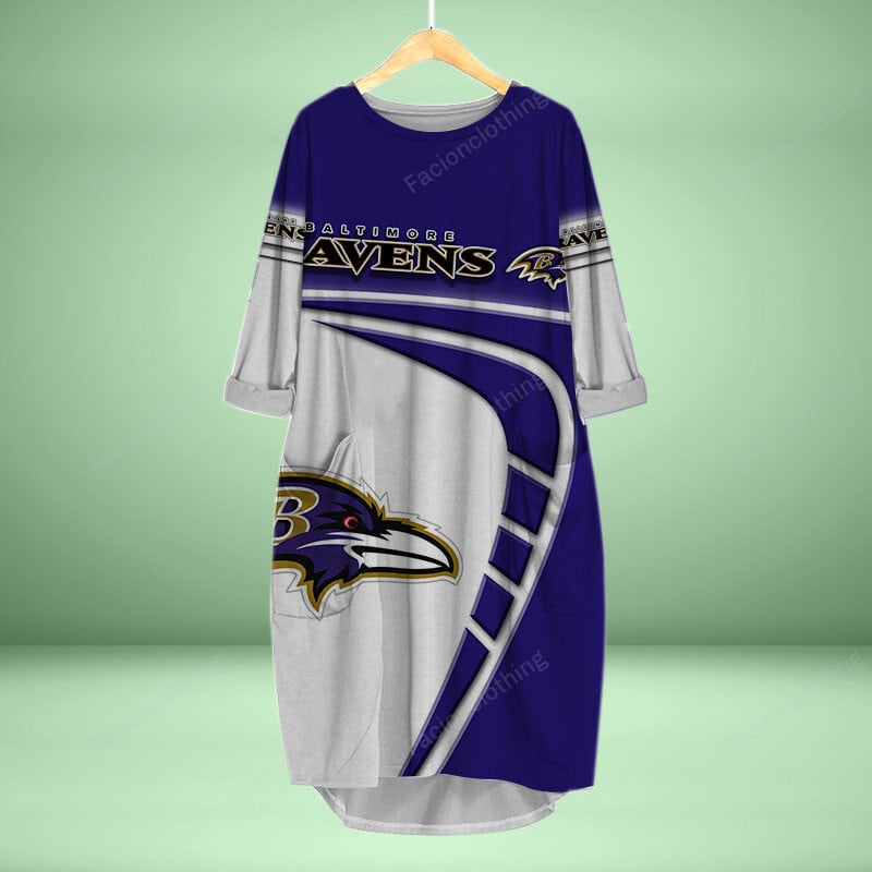 Sportswearmerch Baltimore Ravens NFL Personalized Pocket Dress For Fan