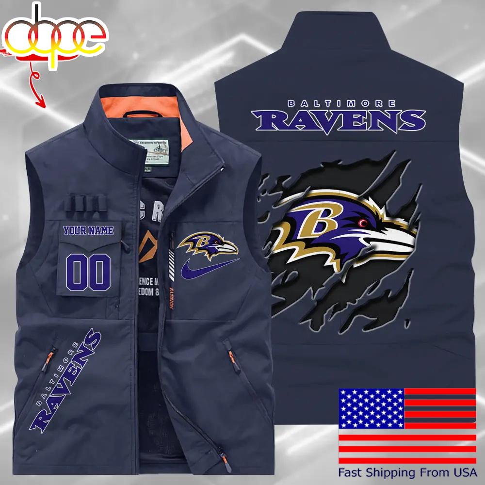 Sportswearmerch Baltimore Ravens NFL Personalized Pocket Vest For Fan