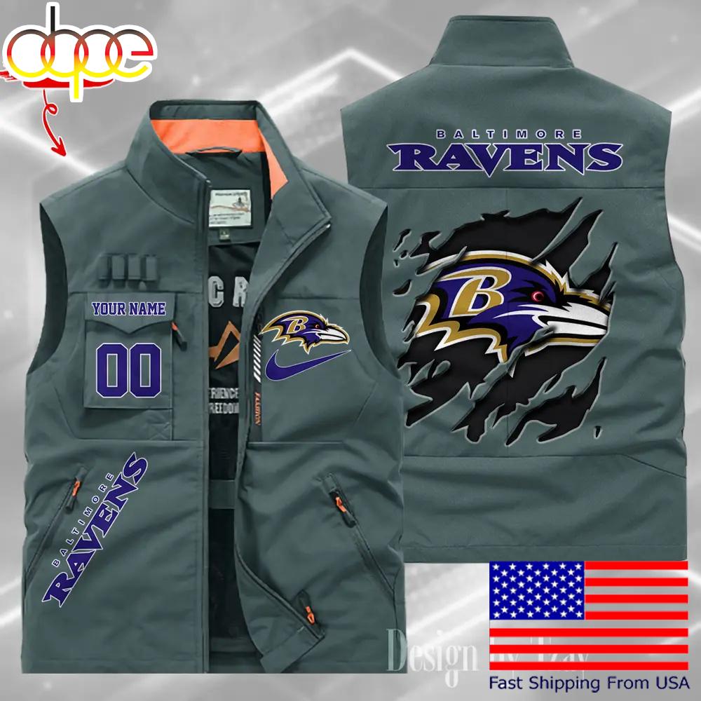 Sportswearmerch Baltimore Ravens NFL Personalized Pocket Vest For Fan