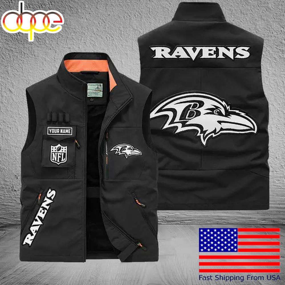 Sportswearmerch Baltimore Ravens NFL Personalized Pocket Vest For Fans For Fan