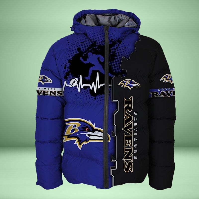 Sportswearmerch Baltimore Ravens NFL Personalized Puffer Jacket For Fan