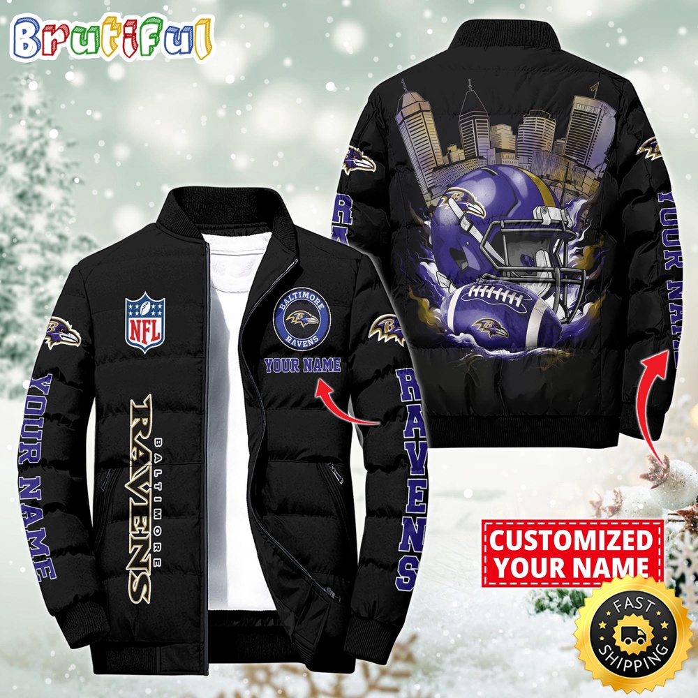 Sportswearmerch Baltimore Ravens NFL Puffer Jacket For Fan