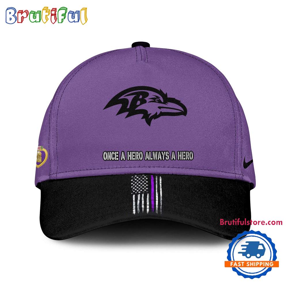Sportswearmerch Baltimore Ravens NFL Purple Heart Day Classic Cap For Fan