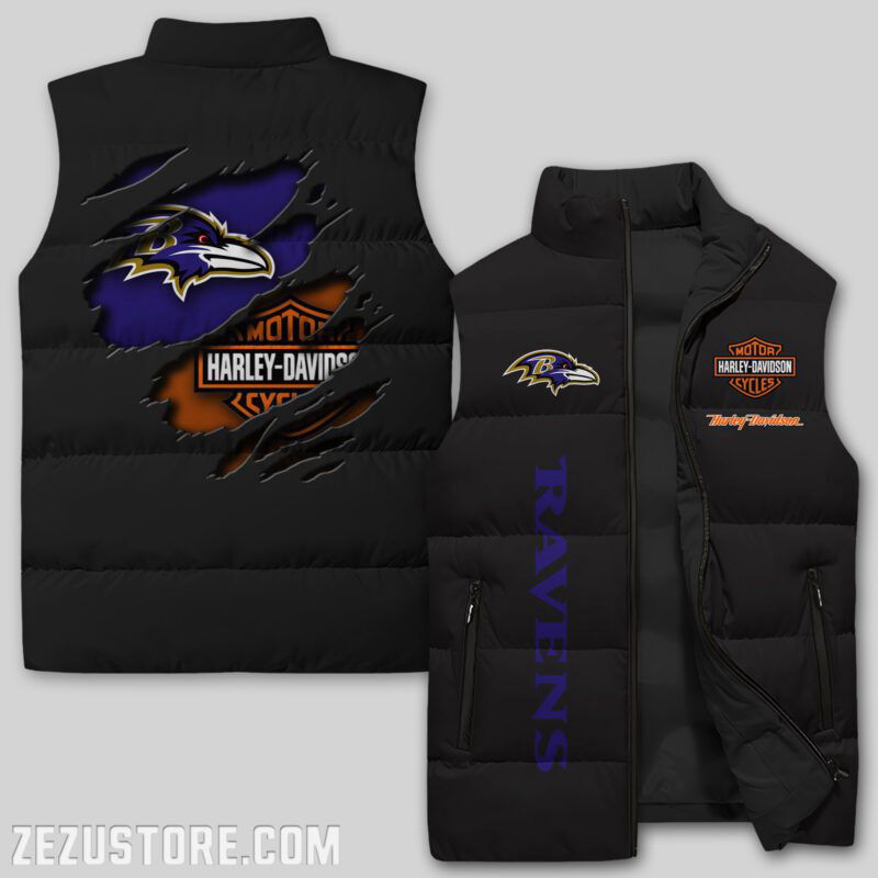 Sportswearmerch Baltimore Ravens NFL Sleeveless Puffer Jacket For Fans