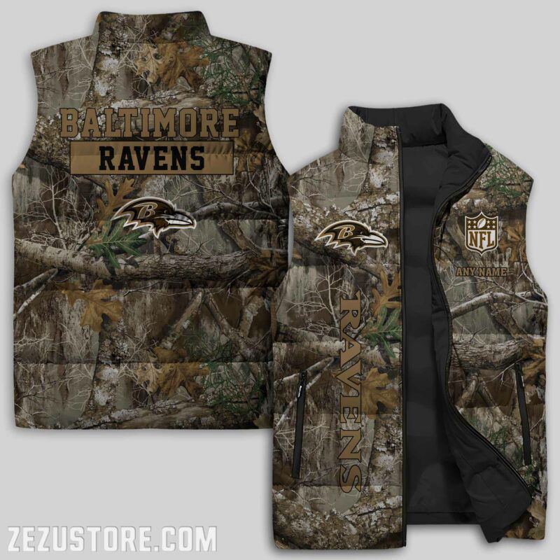 Sportswearmerch Baltimore Ravens NFL Sleeveless Puffer Jacket For Fans