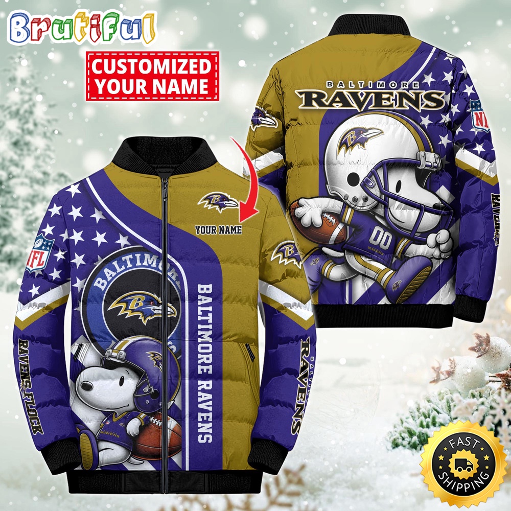 Sportswearmerch Baltimore Ravens NFL Snooby Puffer Jacket For Fan