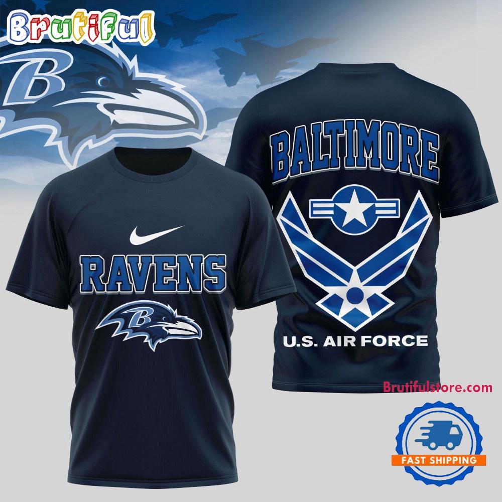 Sportswearmerch Baltimore Ravens NFL Us Air Force Military T-Shirt For Fan
