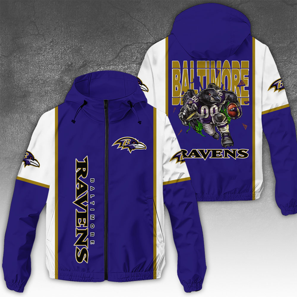 Sportswearmerch Baltimore Ravens NFL Windbreaker Jacket For Fan