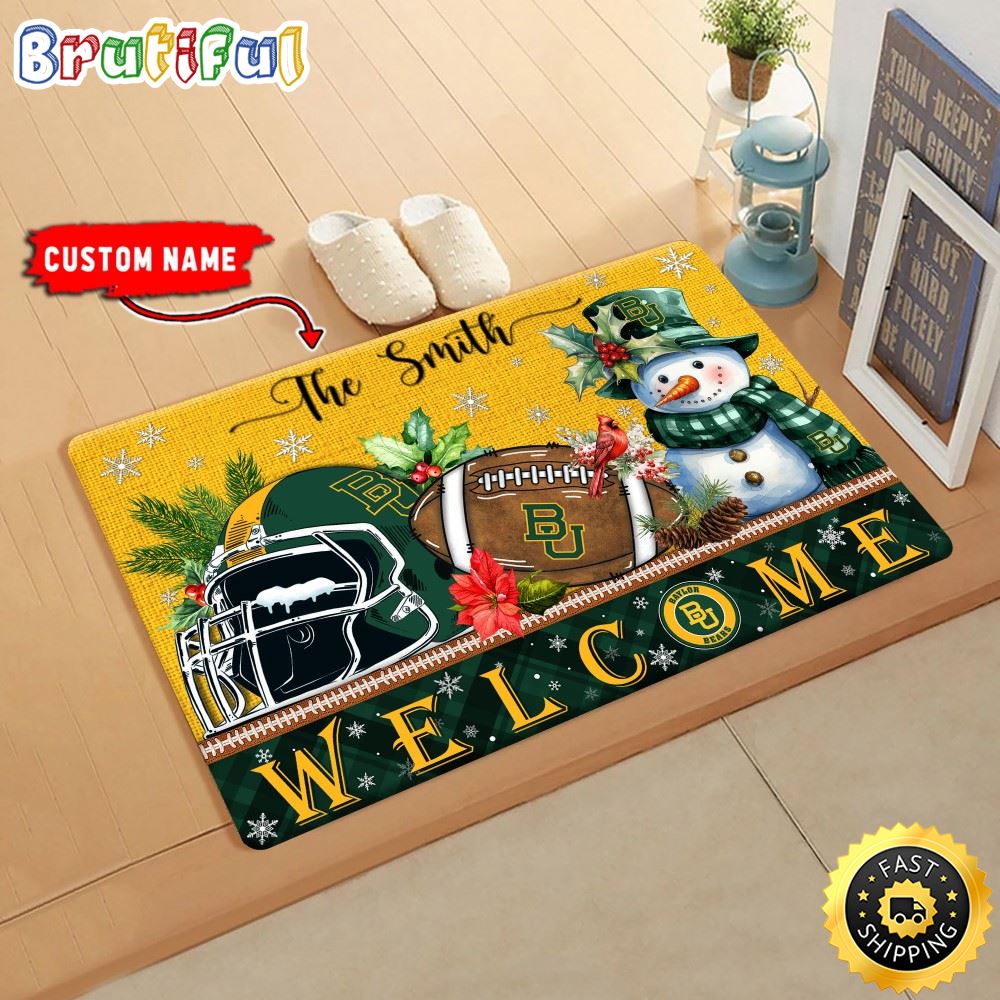 Sportswearmerch Baylor Bears NCAA Christmas Doormat For Fan