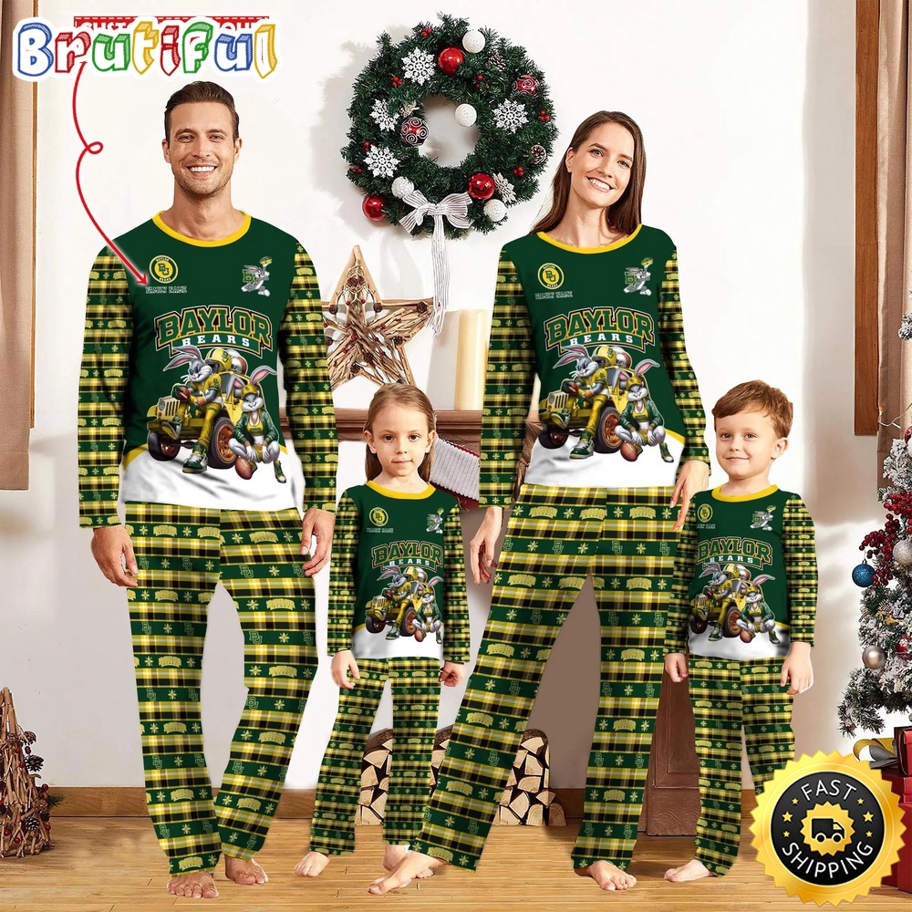 Sportswearmerch Baylor Bears NCAA Personalized Pajamas Family For Fan
