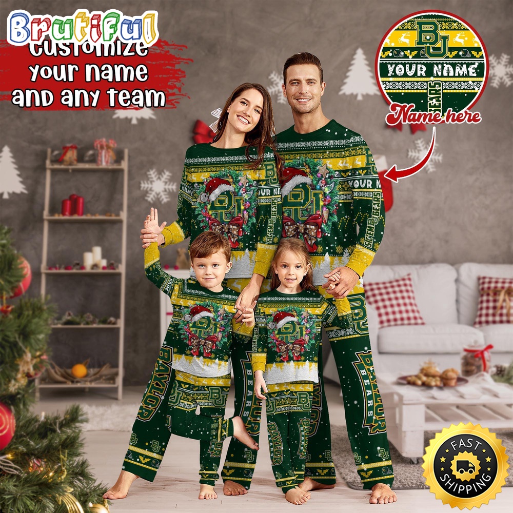 Sportswearmerch Baylor Bears NCAA Personalized Pajamas Family For Fan