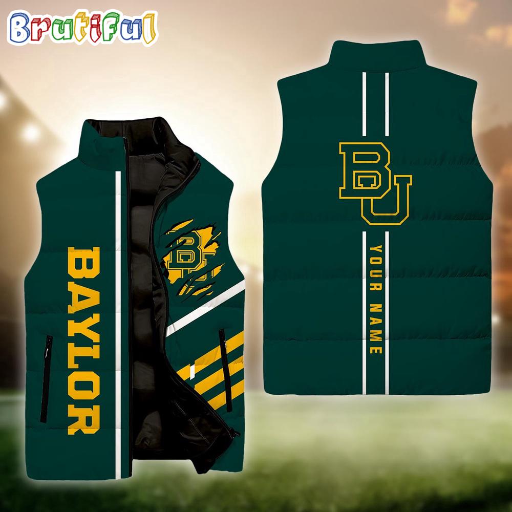 Sportswearmerch Baylor Bears NCAA Personalized Sleeveless Down Puffer Jacket For Fan
