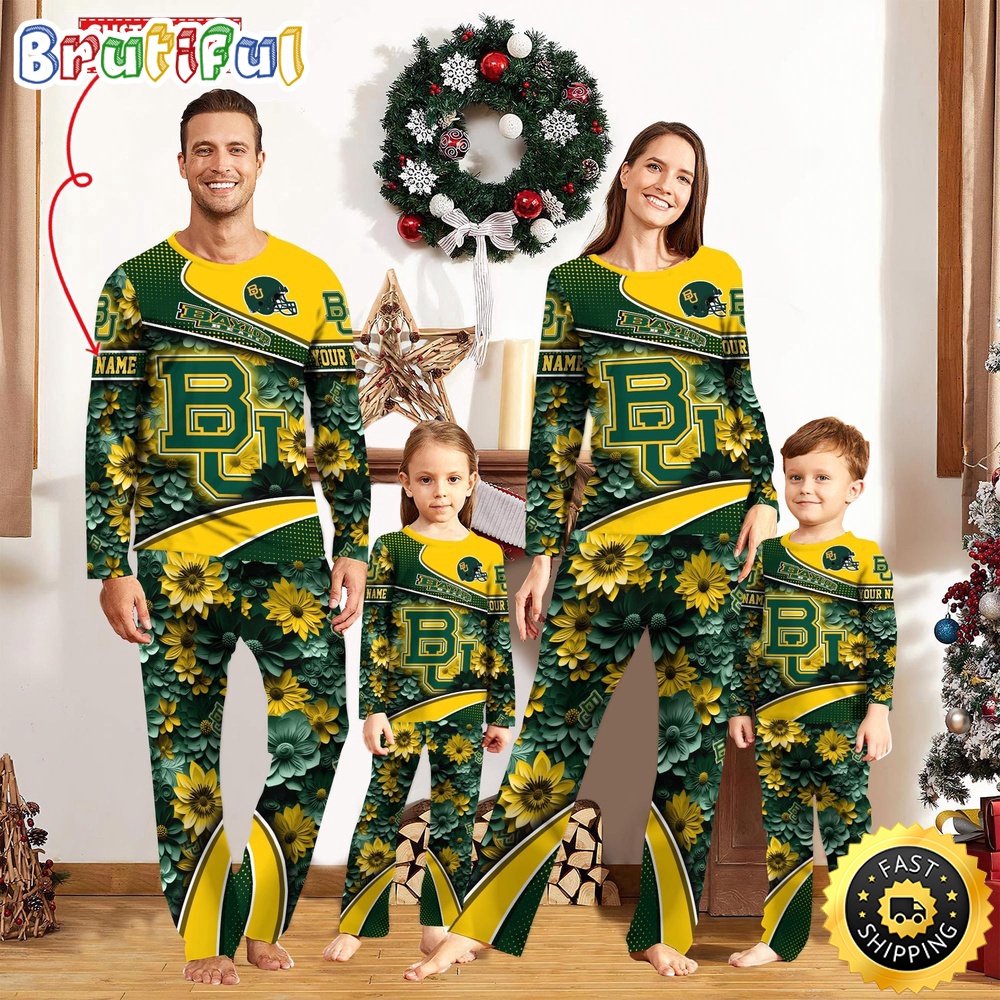 Sportswearmerch Baylor Bears NCAA Sport Fans Personalized Pajamas Family For Fan