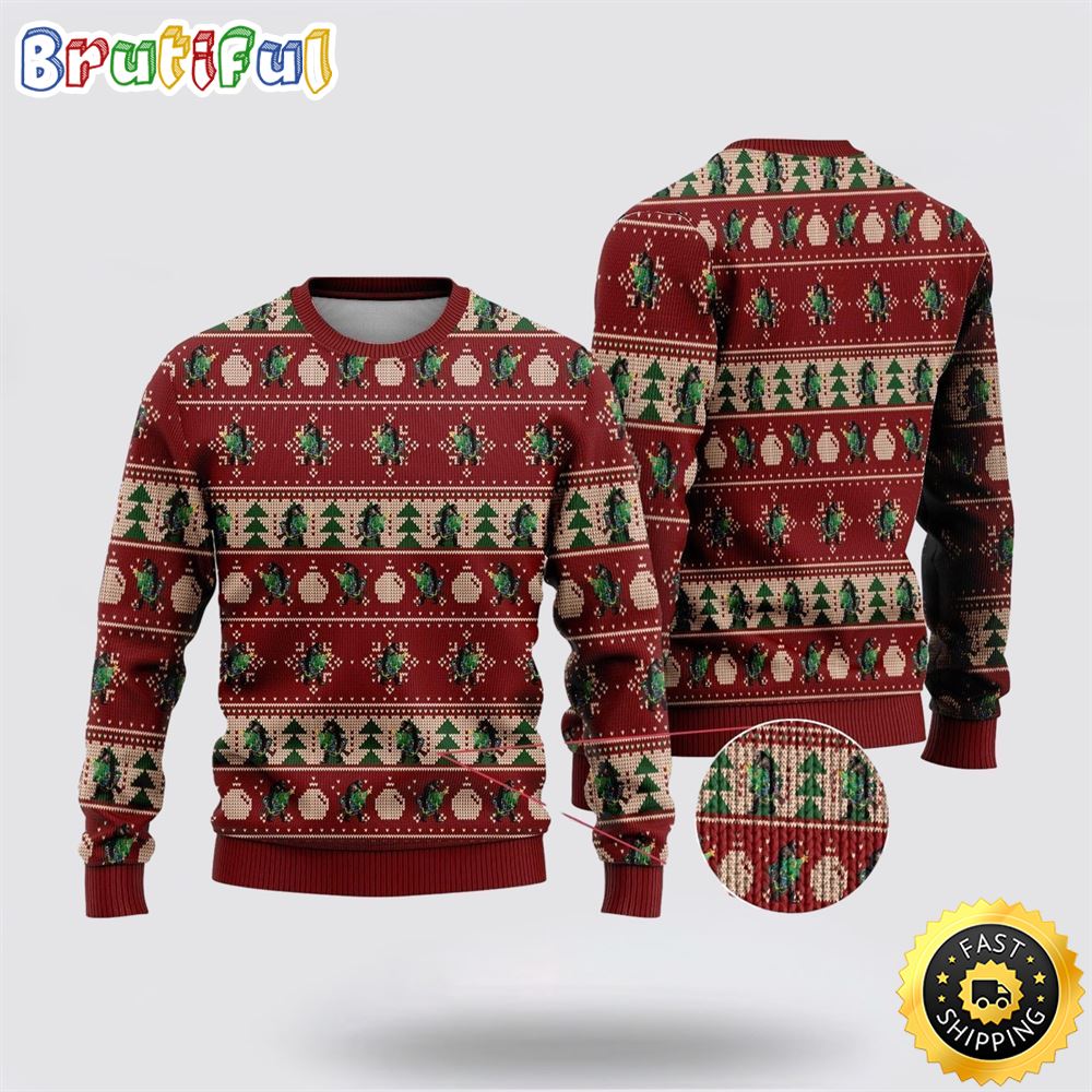 Sportswearmerch Bigfoot Sasquatch Christmas Sweater For Fan