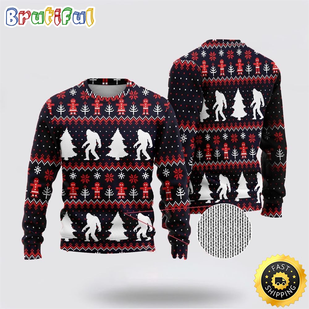 Sportswearmerch Bigfoot Sweet Ginger Cookies Christmas Sweater For Fan
