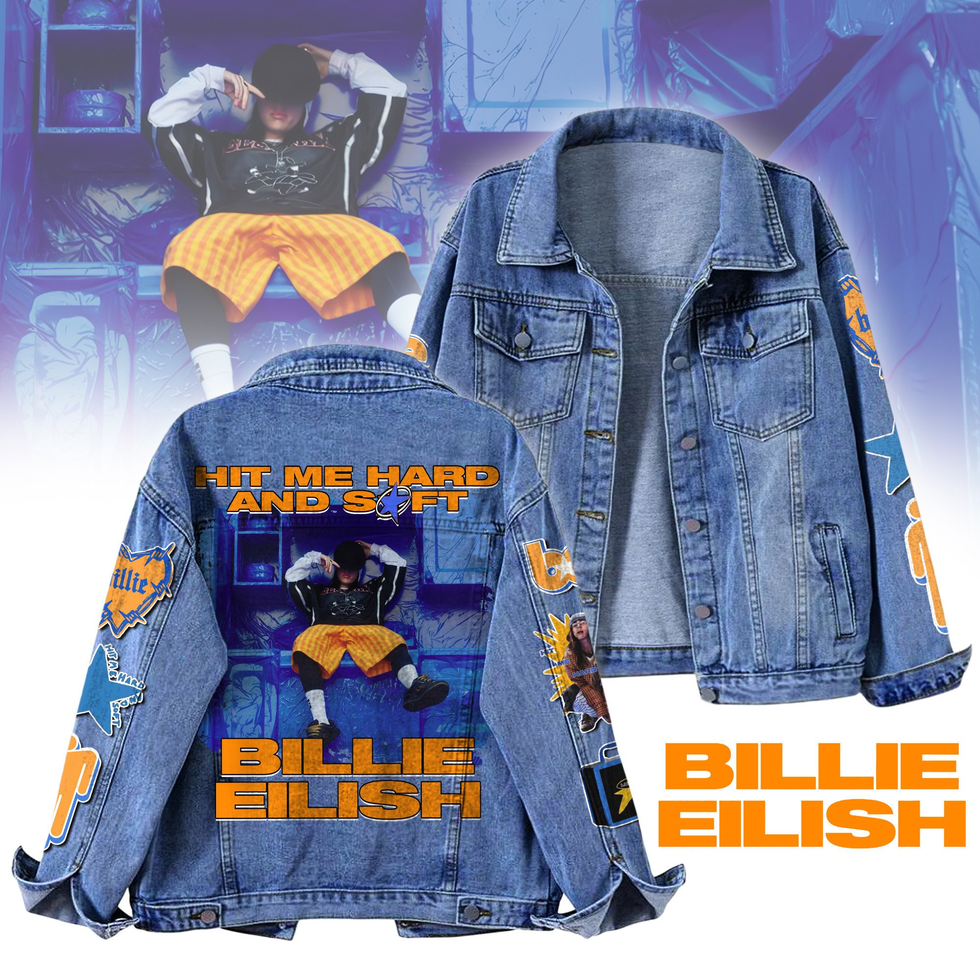 Sportswearmerch Billie Eilish Denim Jacket Gift For Fans