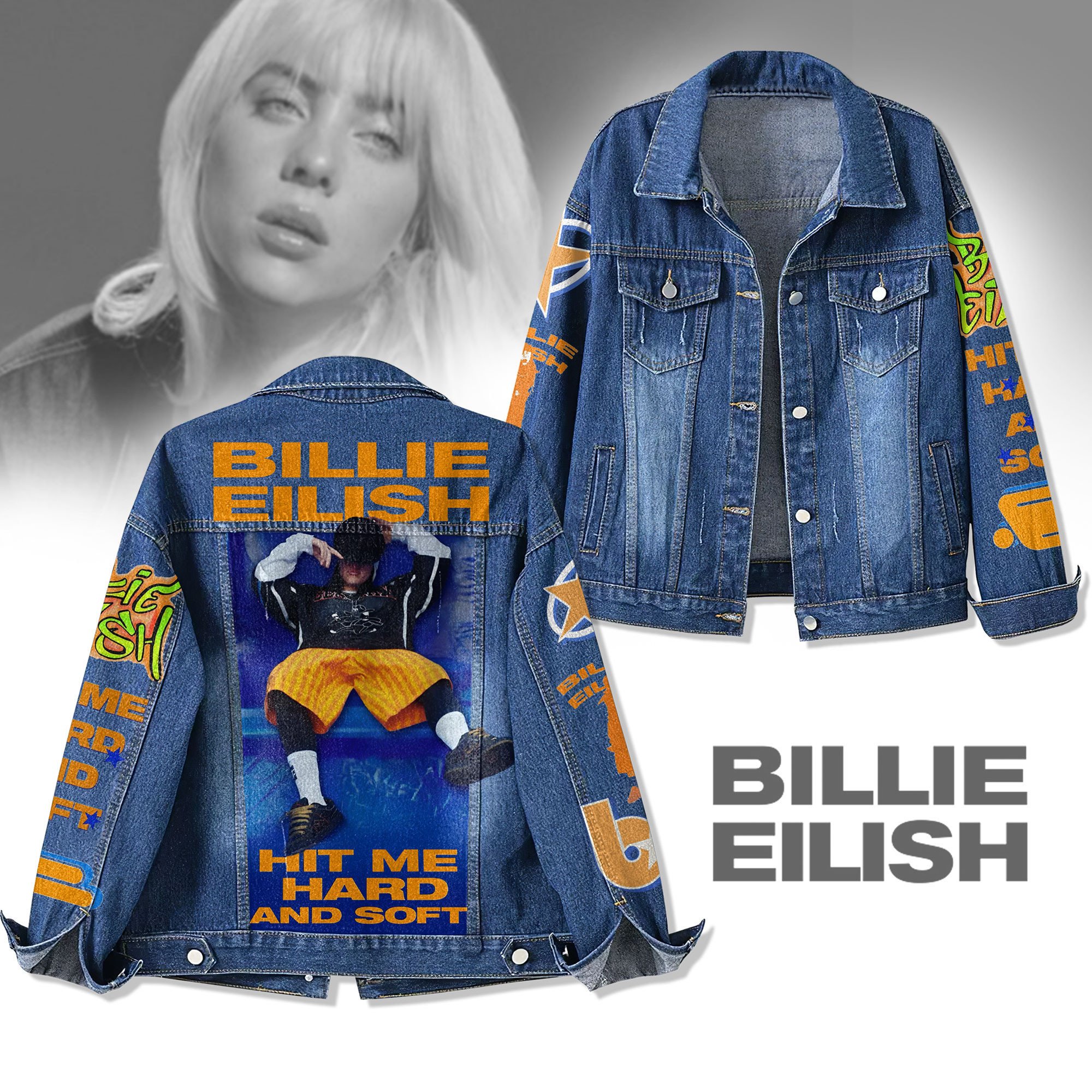 Sportswearmerch Billie Eilish Denim Jacket Gift For Fans