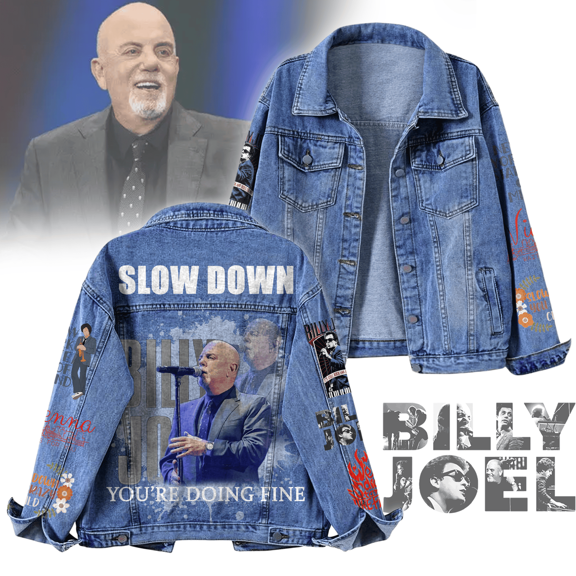 Sportswearmerch Billy Joel Denim Jacket Gift For Fans