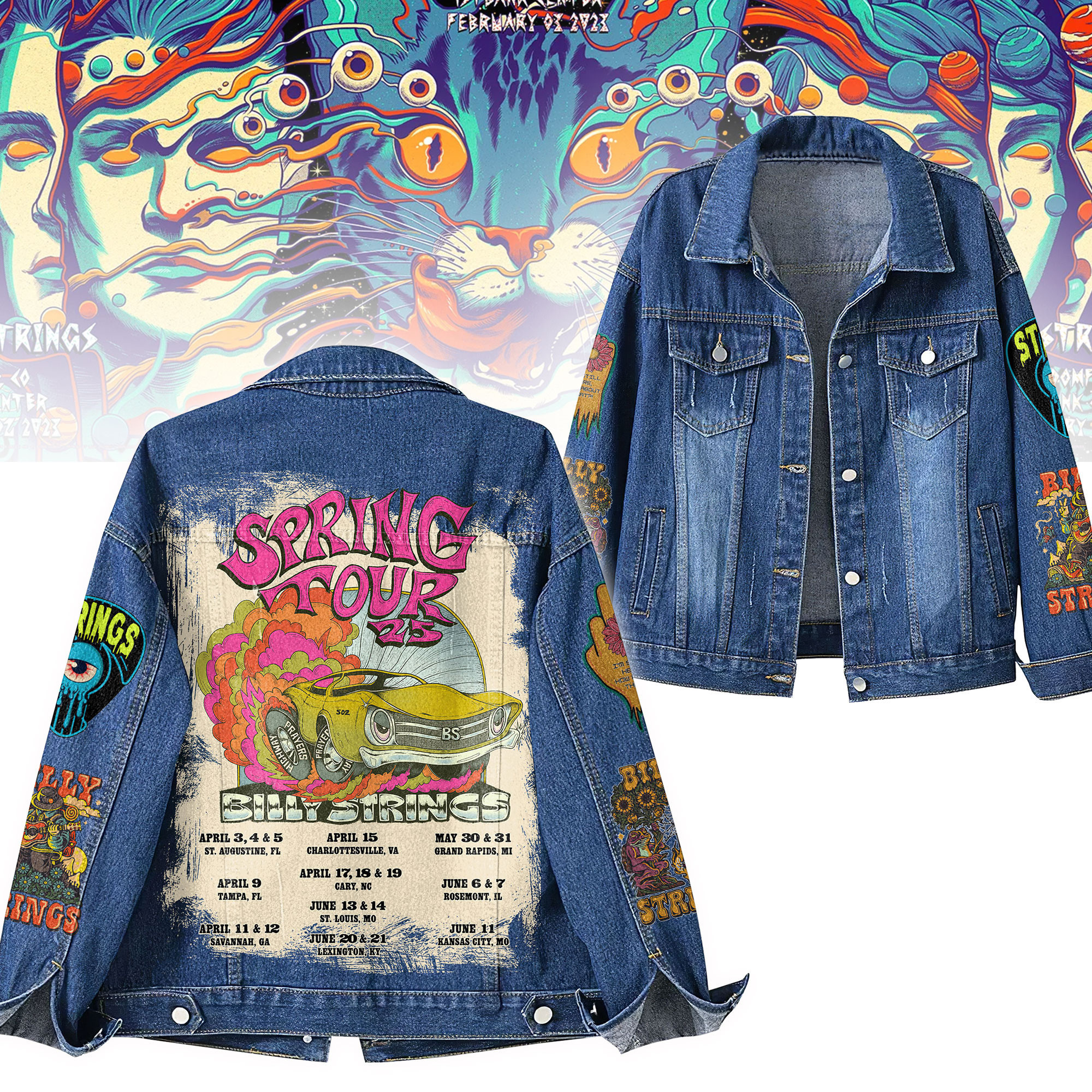 Sportswearmerch Billy Strings Denim Jacket Gift For Fans