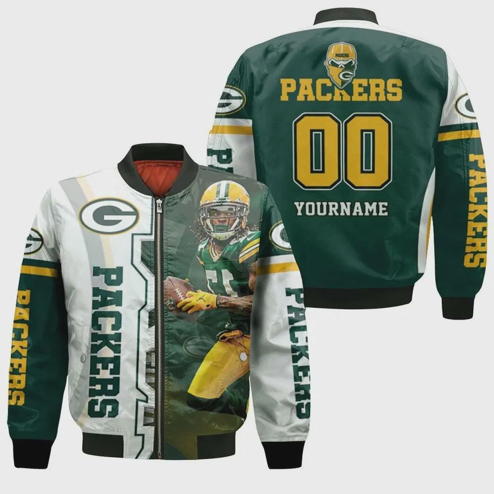 Sportswearmerch Billy Turner Green Bay Packers NFL Personalized Bomber Jacket For Fan
