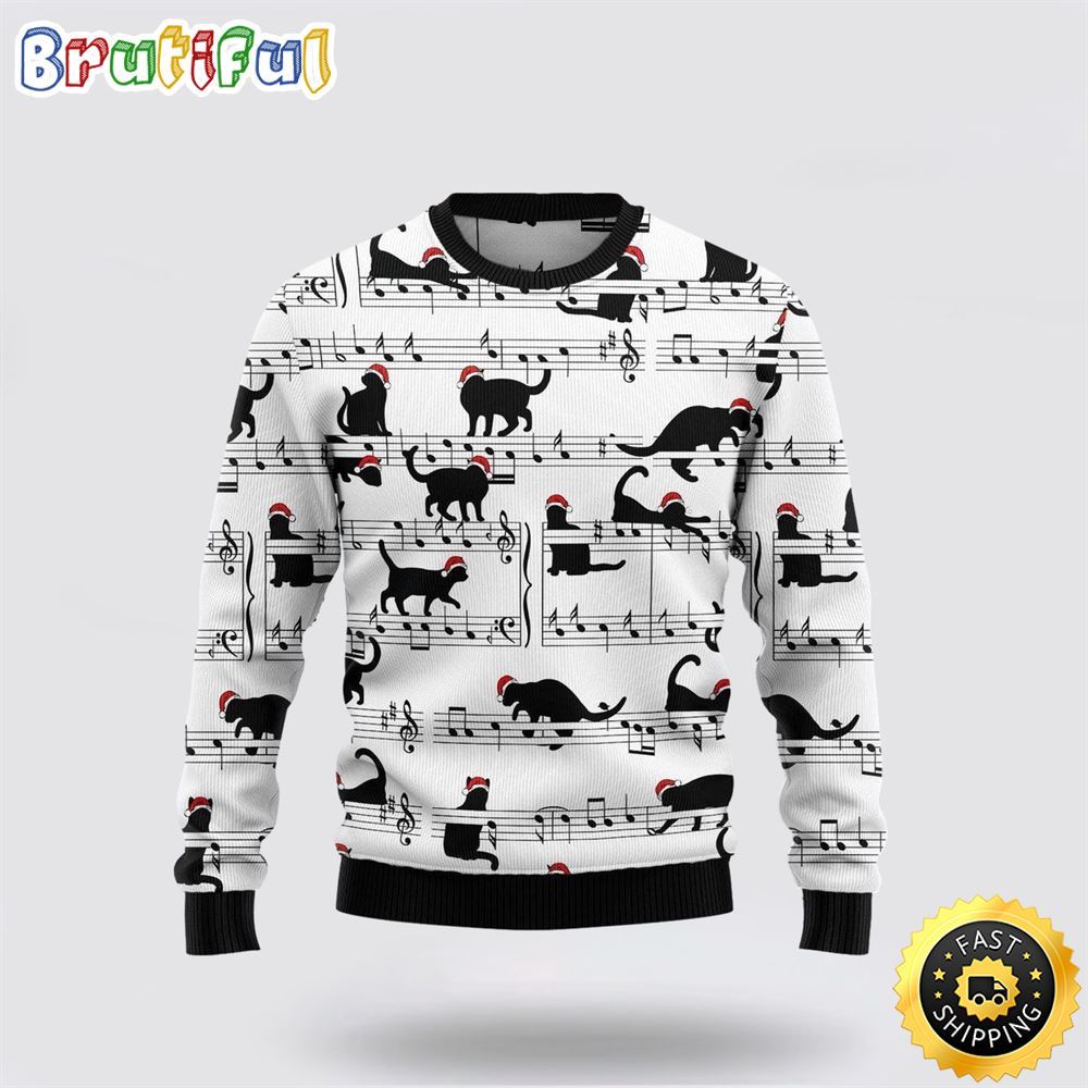 Sportswearmerch Black Cat Christmas Music For Fan