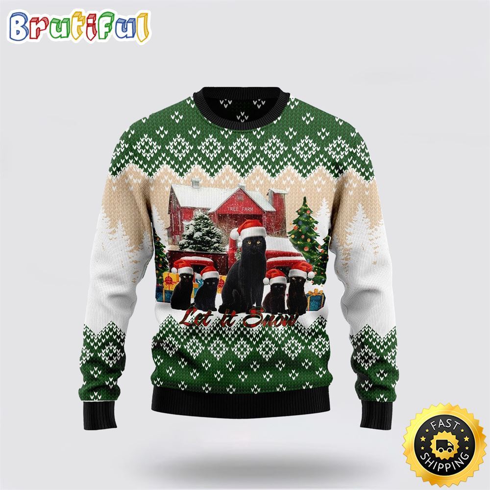 Sportswearmerch Black Cat Let It Snow 3D Meowy For Fan