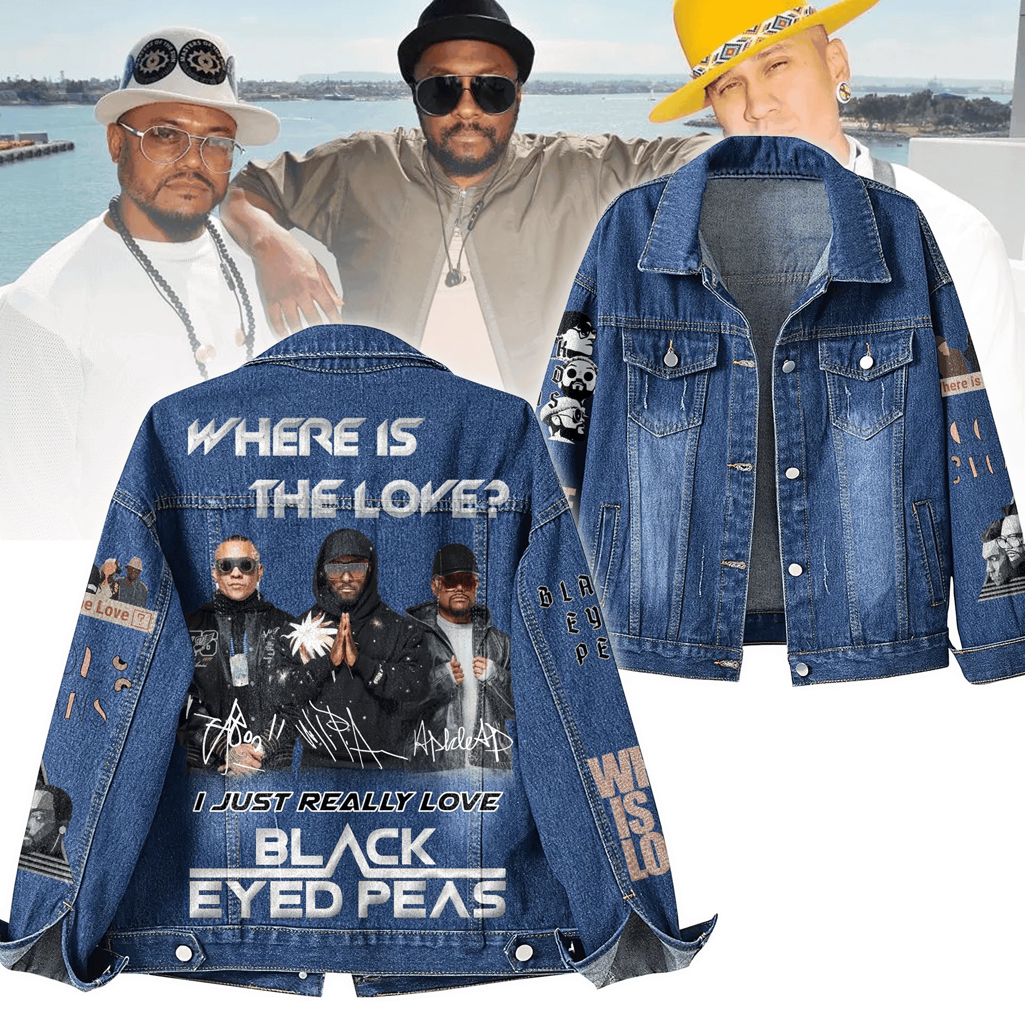 Sportswearmerch Black Eyed Peas Denim Jacket Gift For Fans