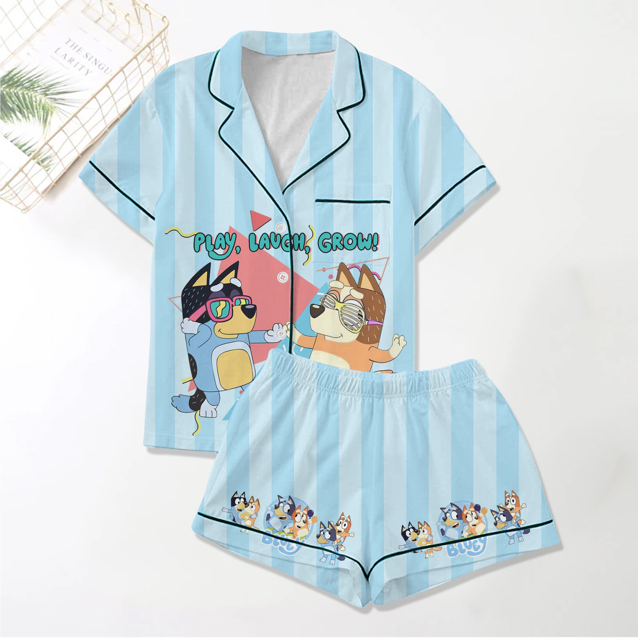 Sportswearmerch Bluey Short Pajamas Set Gifts For Fans
