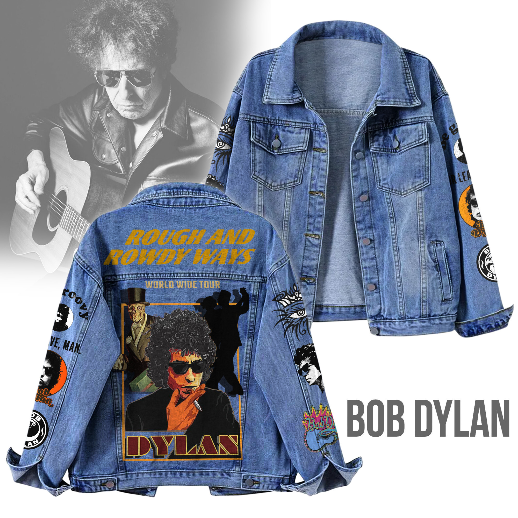 Sportswearmerch Bob Dylan Denim Jacket Gift For Fans