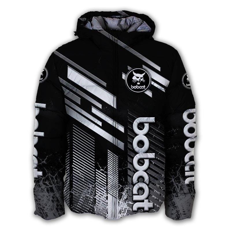 Sportswearmerch Bobcat Tractor Company Personalized Puffer Jacket For Fan