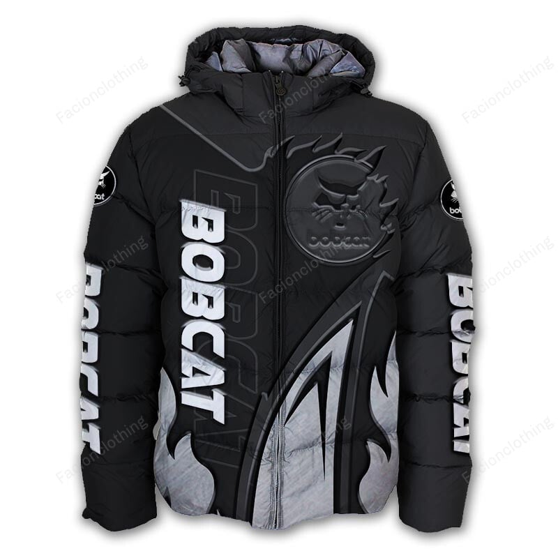 Sportswearmerch Bobcat Tractor Company Personalized Puffer Jacket For Fan