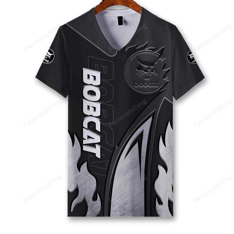 Sportswearmerch Bobcat Tractor Company Personalized V-neck Women T-shirt For Fan