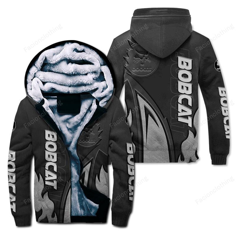 Sportswearmerch Bobcat Tractor Company Personalized Zip Hoodie Velvet Hoodie For Fan