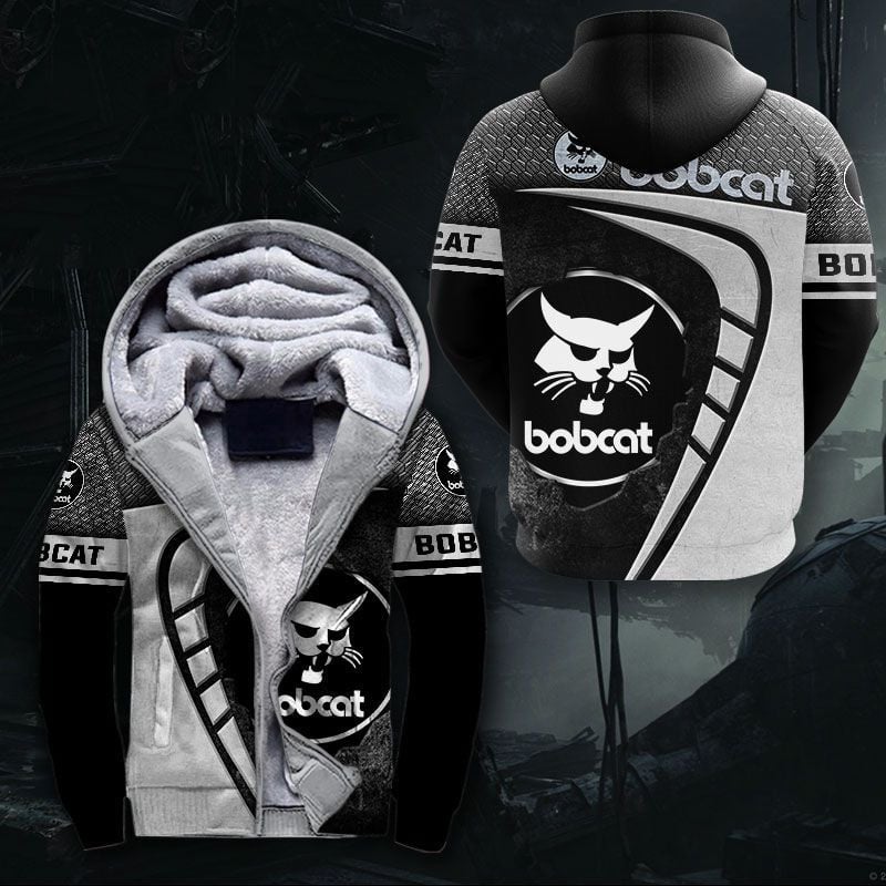 Sportswearmerch Bobcat Tractor Personalized Fashion Fleece Zip Hoodie Jacket For Fan