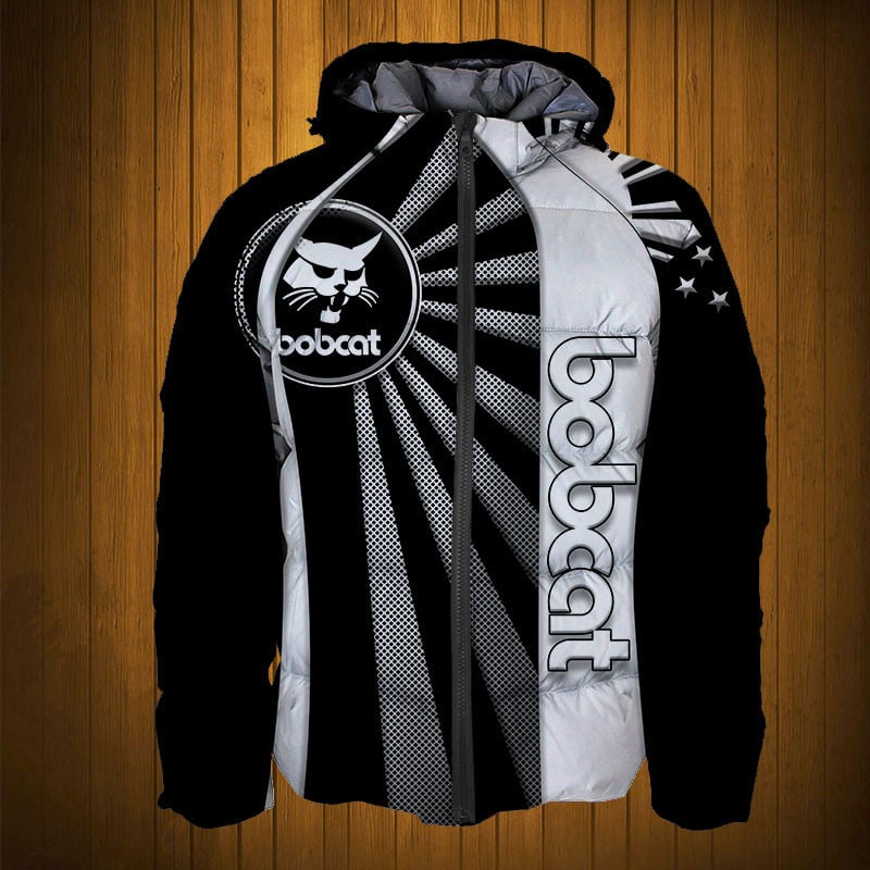 Sportswearmerch Bobcat Tractor Personalized Fashion Puffer Jacket For Fan