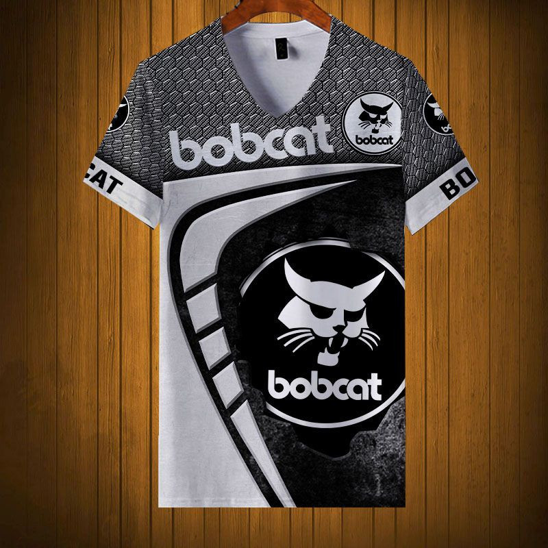 Sportswearmerch Bobcat Tractor Personalized Fashion V-neck Women T-shirt For Fan