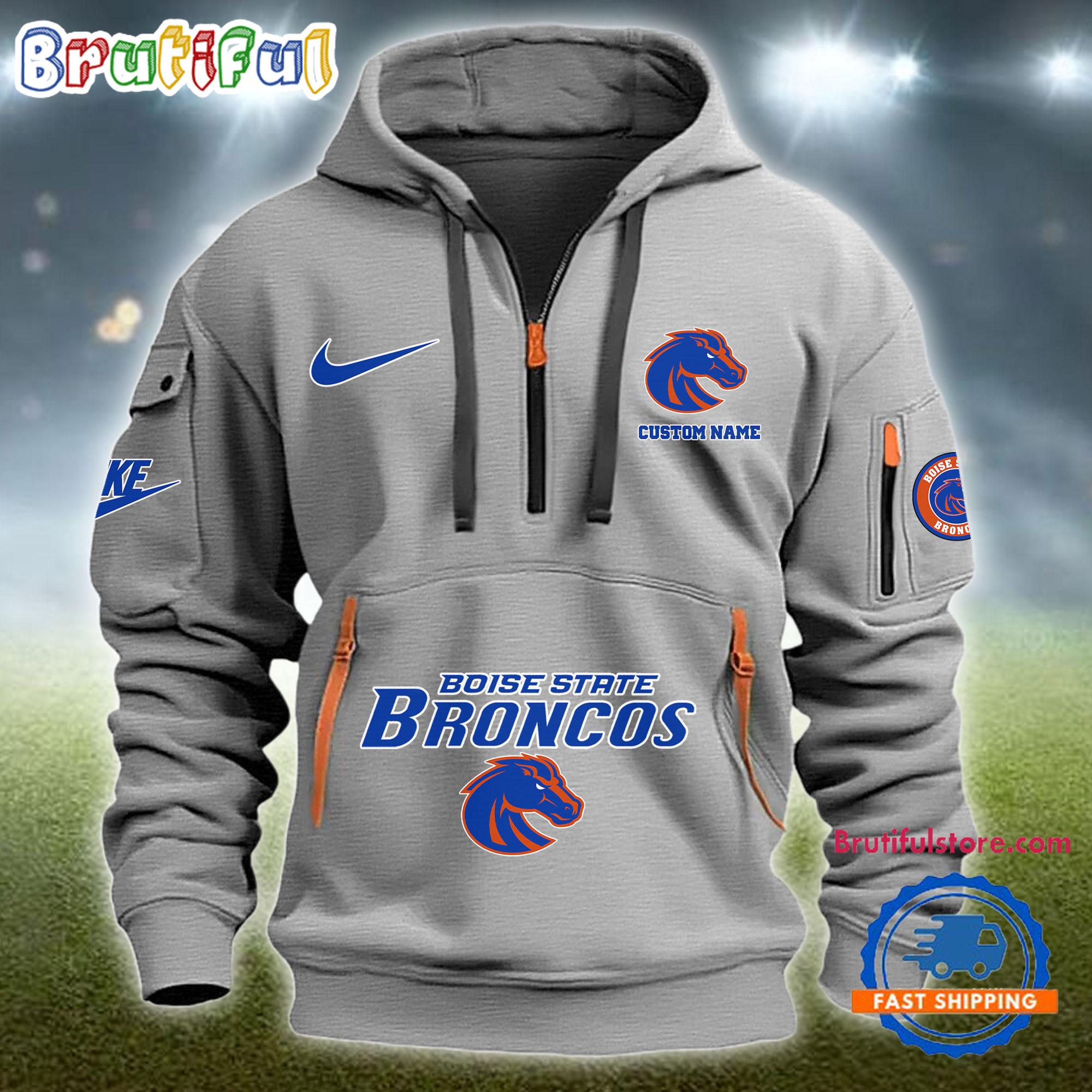 Sportswearmerch Boise State Broncos NCAA Half Zip Hoodie For Fan