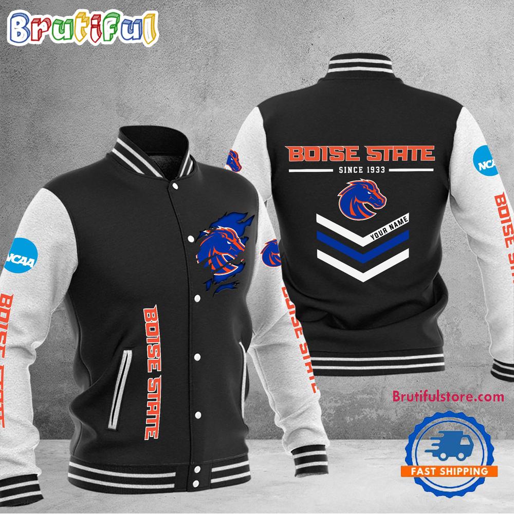 Sportswearmerch Boise State Broncos NCAA Personalized Personalized Baseball Jacket For Fan