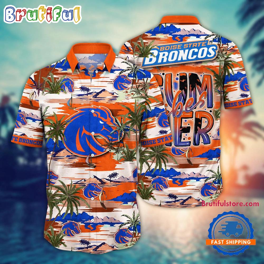 Sportswearmerch Boise State Broncos NCAA Summer Beach Personalized Hawaiian Shirt For Fan