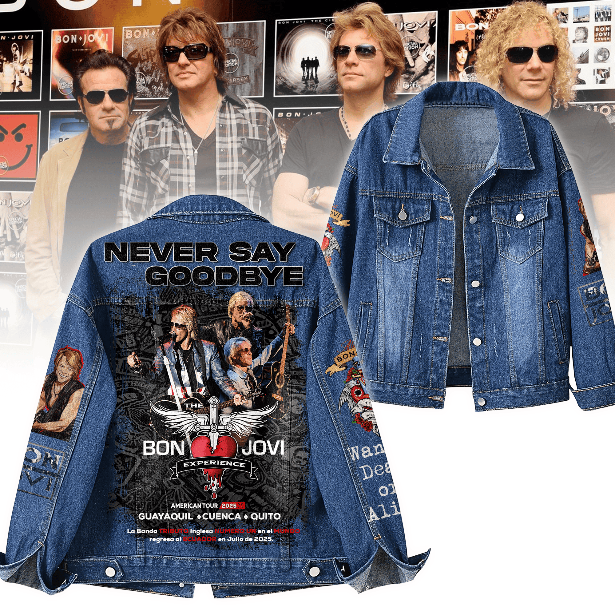 Sportswearmerch Bon Jovi Denim Jacket Gift For Fans