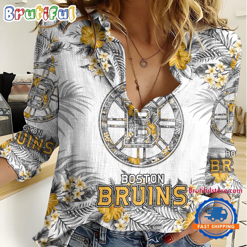 Sportswearmerch Boston Bruins NHL Hockey Women's Casual Shirt For Fan