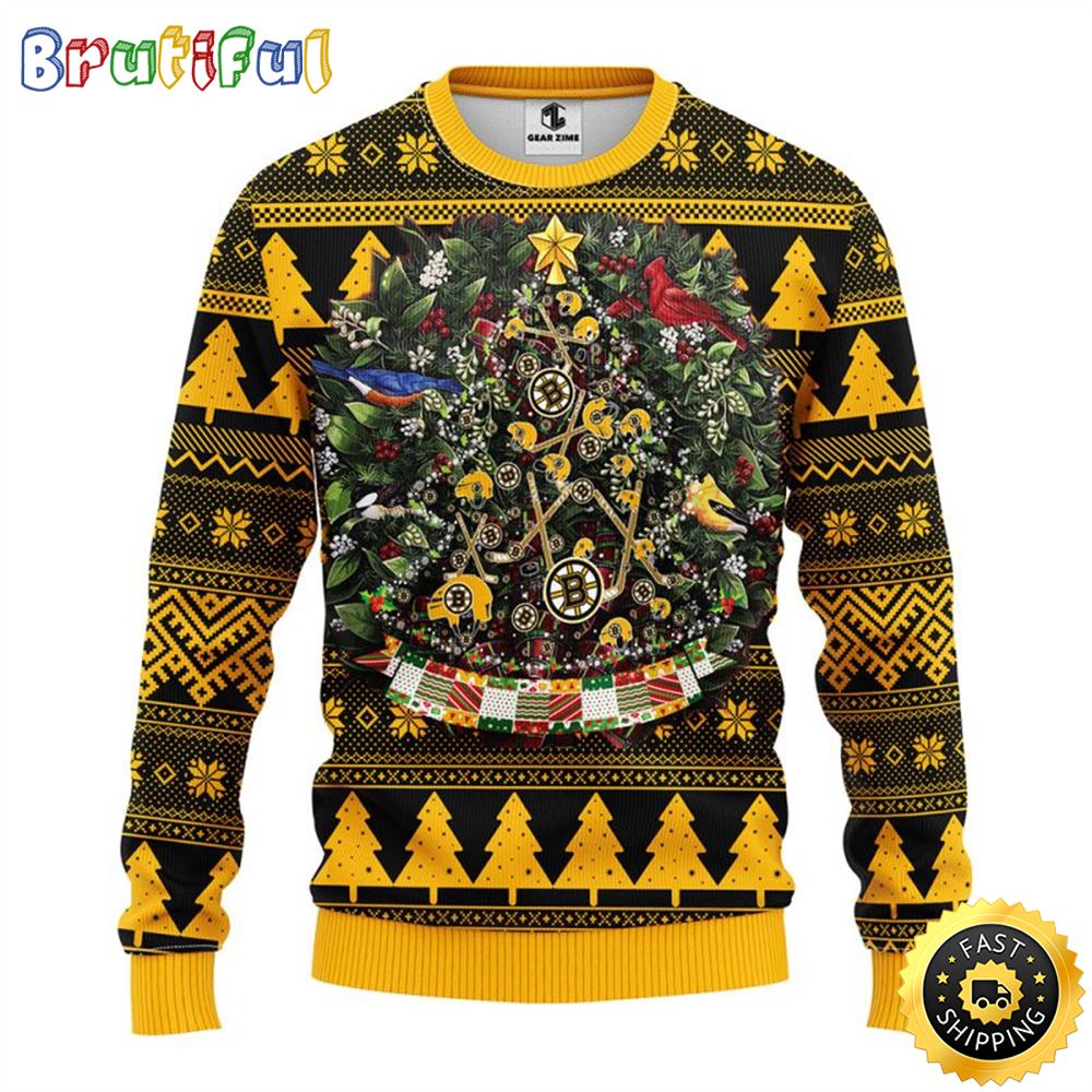 Sportswearmerch Boston Bruins NHL Personalized Christmas Sweater For Fan