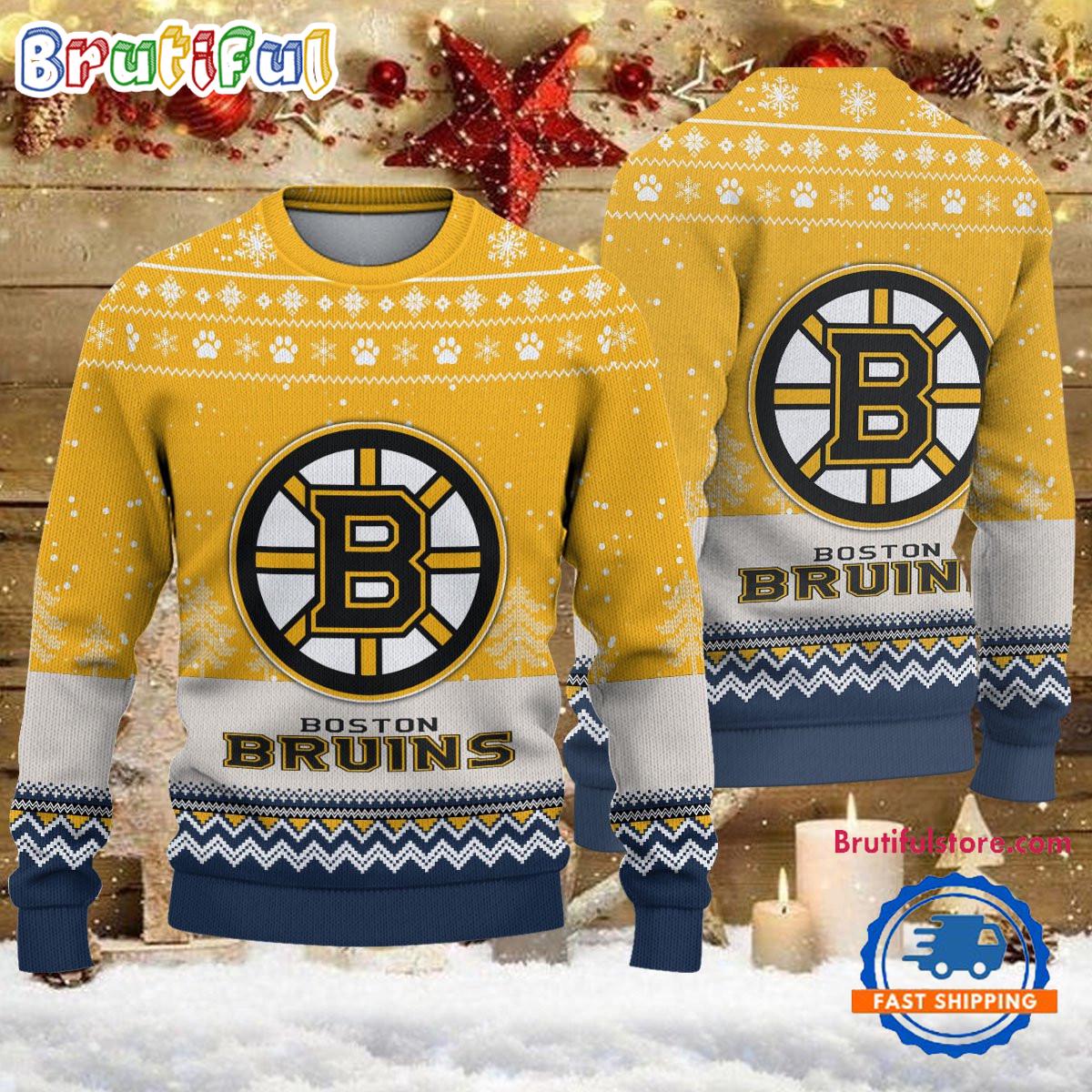 Sportswearmerch Boston Bruins NHL Personalized Christmas Sweater For Fan