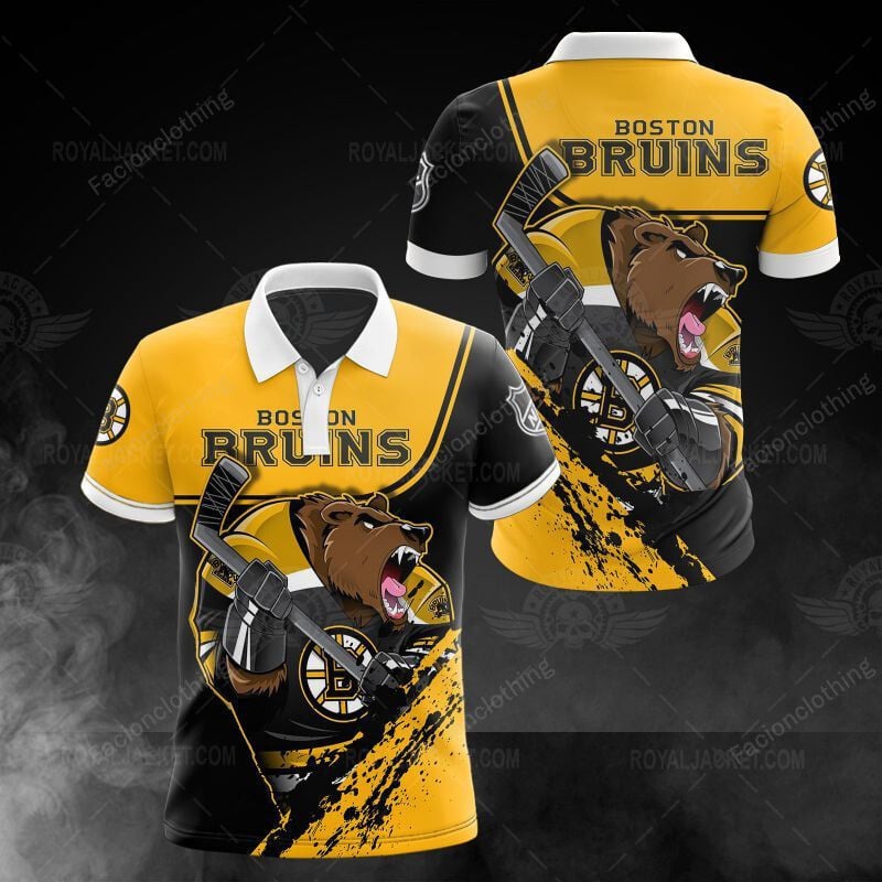Sportswearmerch Boston Bruins NHL Personalized Polo Shirt For Fan