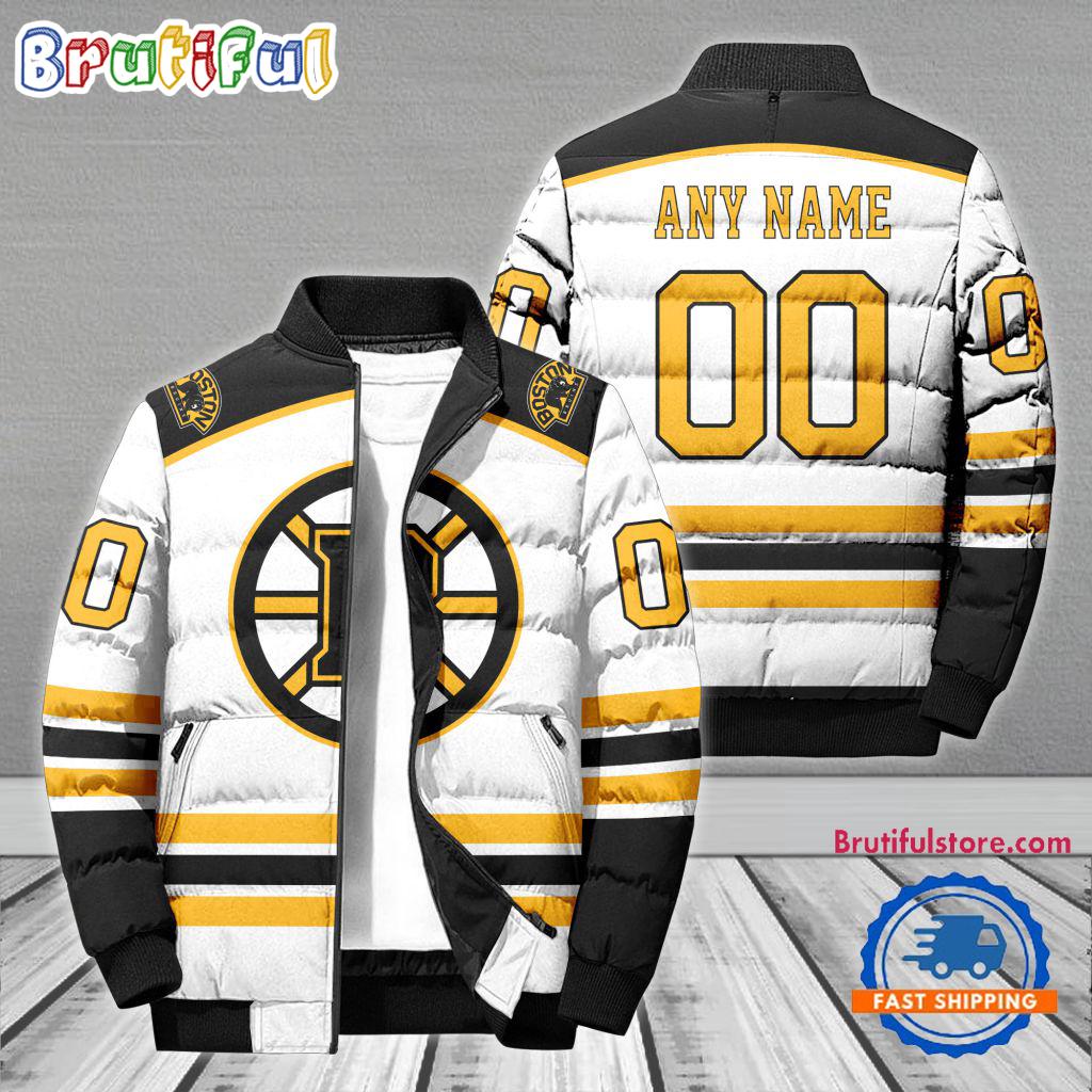 Sportswearmerch Boston Bruins NHL Personalized Puffer Jacket For Fan