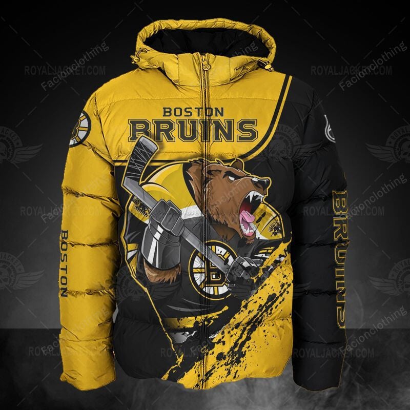 Sportswearmerch Boston Bruins NHL Personalized Puffer Jacket For Fan