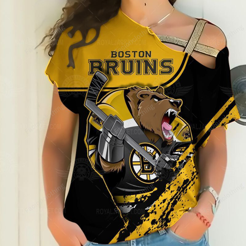 Sportswearmerch Boston Bruins NHL Personalized Strapless Short Sleeve For Fan