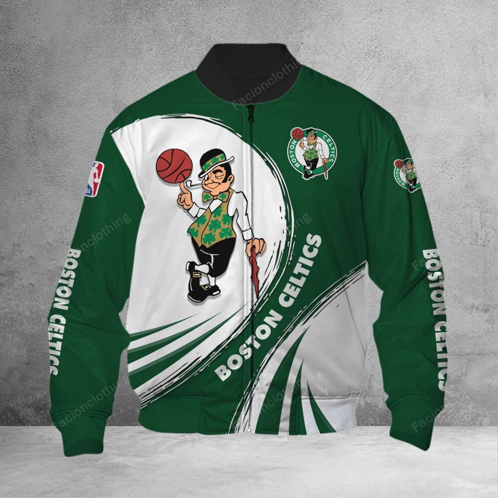 Sportswearmerch Boston Celtics NBA Personalized Bomber Jacket For Fan