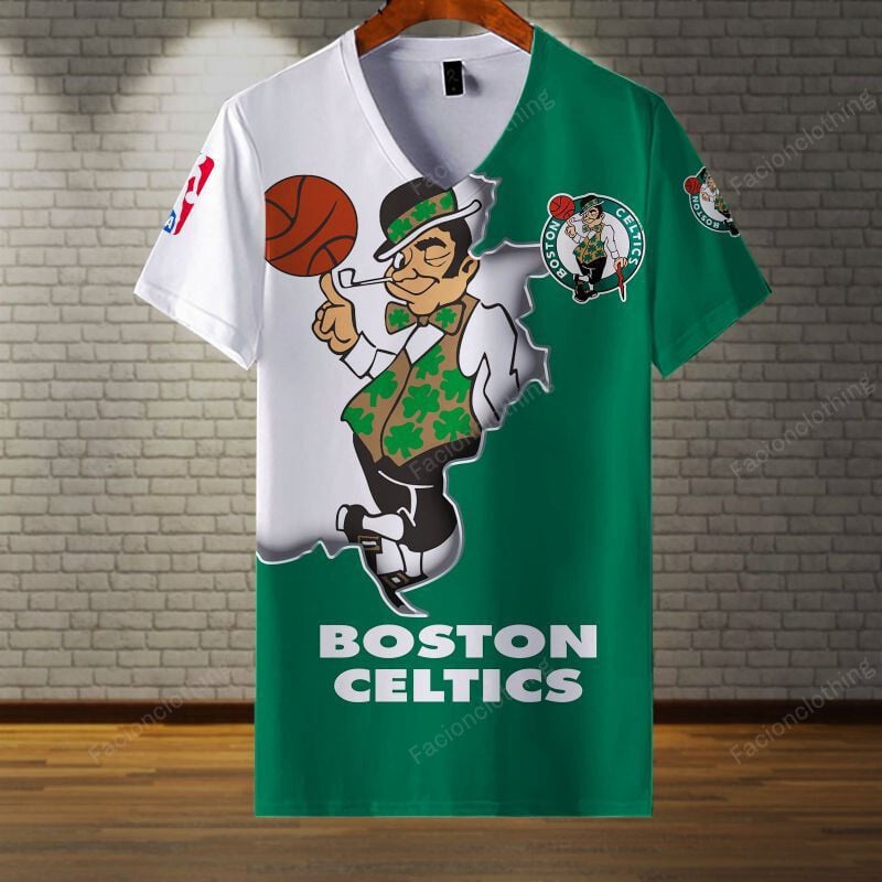 Sportswearmerch Boston Celtics NBA Personalized V-neck Women T-shirt For Fan